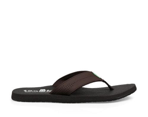 Sanuk Beer Cozy Coaster - Sanuk Flip Flops Mens Dark Brown - Philippines JUNEIS397